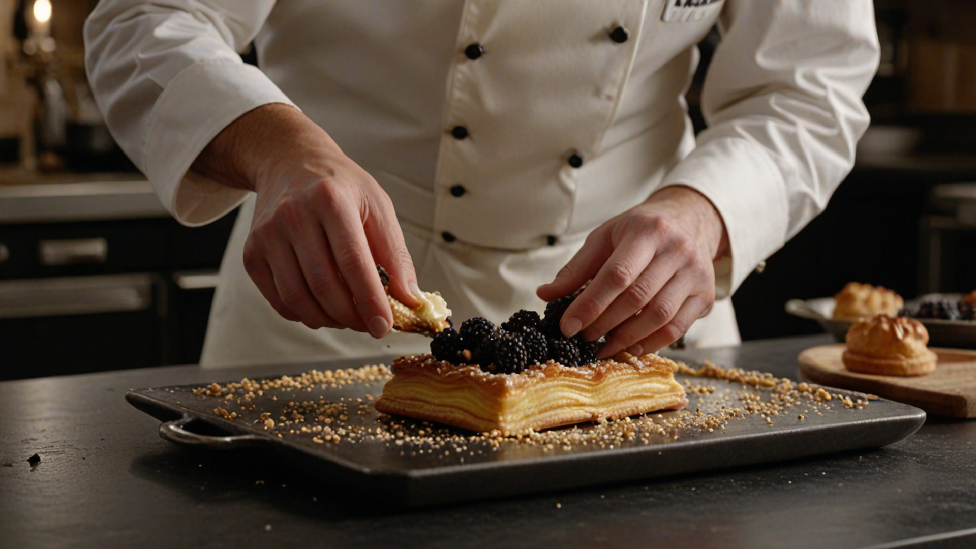 Classic French Mille-Feuille: Compressed Inverted Puff Pastry, Caramelized Sucrose & Vanilla Diplomat Cream - Preparation & Craft