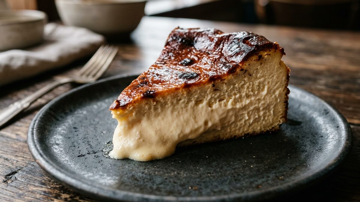 Authentic San Sebastian Burnt Basque Cheesecake: The Thermodynamics of the Molten Custard Center